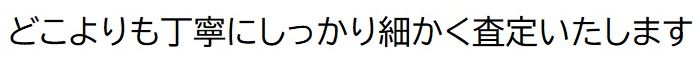 どこよりも丁寧にしっかり細かく査定します