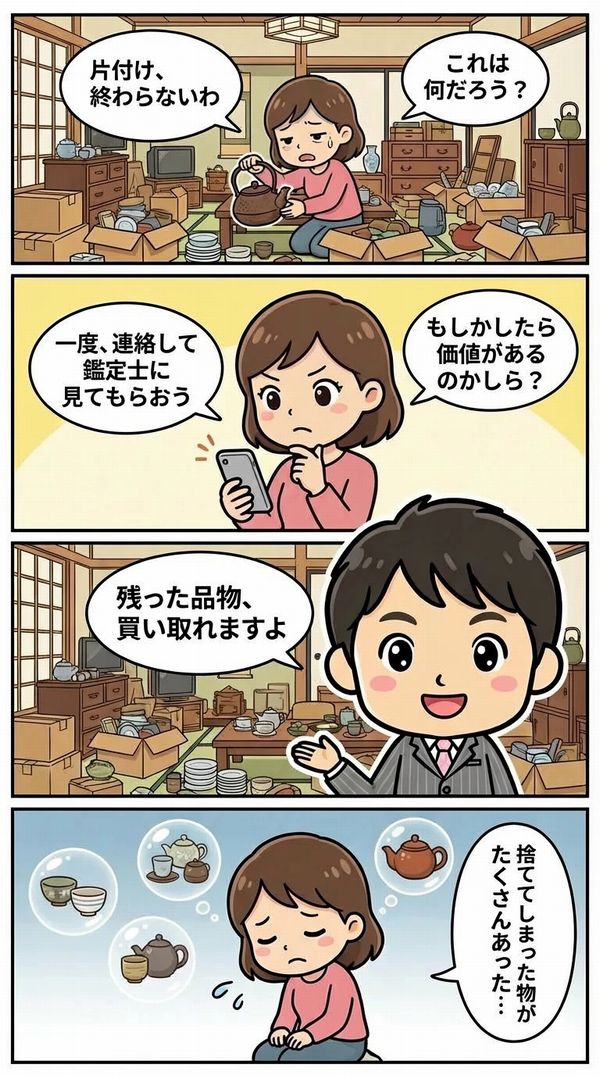 遺品整理・処分の前にご相談を（処分してしまったよくある事例）